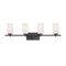 Designers Fountain Dakota 32in 4-Light Biscayne Bronze Modern Indoor Vanity Light with Frosted Glass Shades 6734-BBR - alternate 1